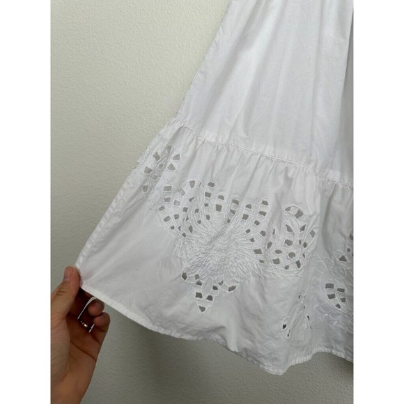 Ralph Lauren Black Label Women's Eyelit Mini Skirt Cotton White Size Large - Picture 2 of 9